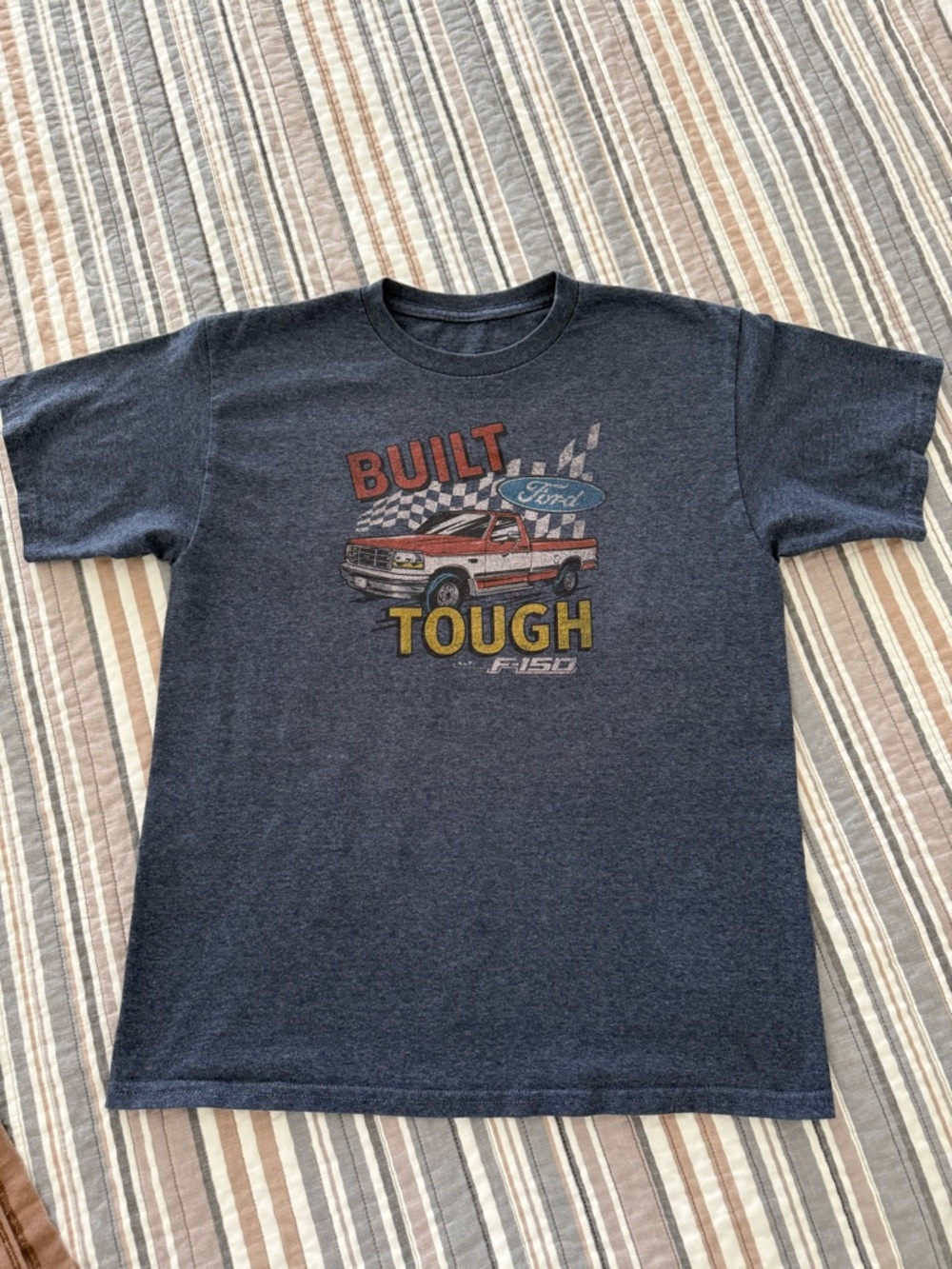 Ford Graphic Tee in Navy with Red and Yellow Accents